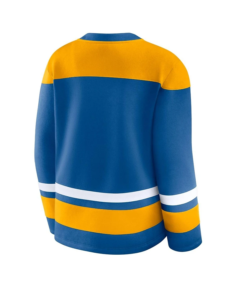 Fanatics Women's Blue St. Louis Blues Icing Long Sleeve Lace Up Sweatshirt