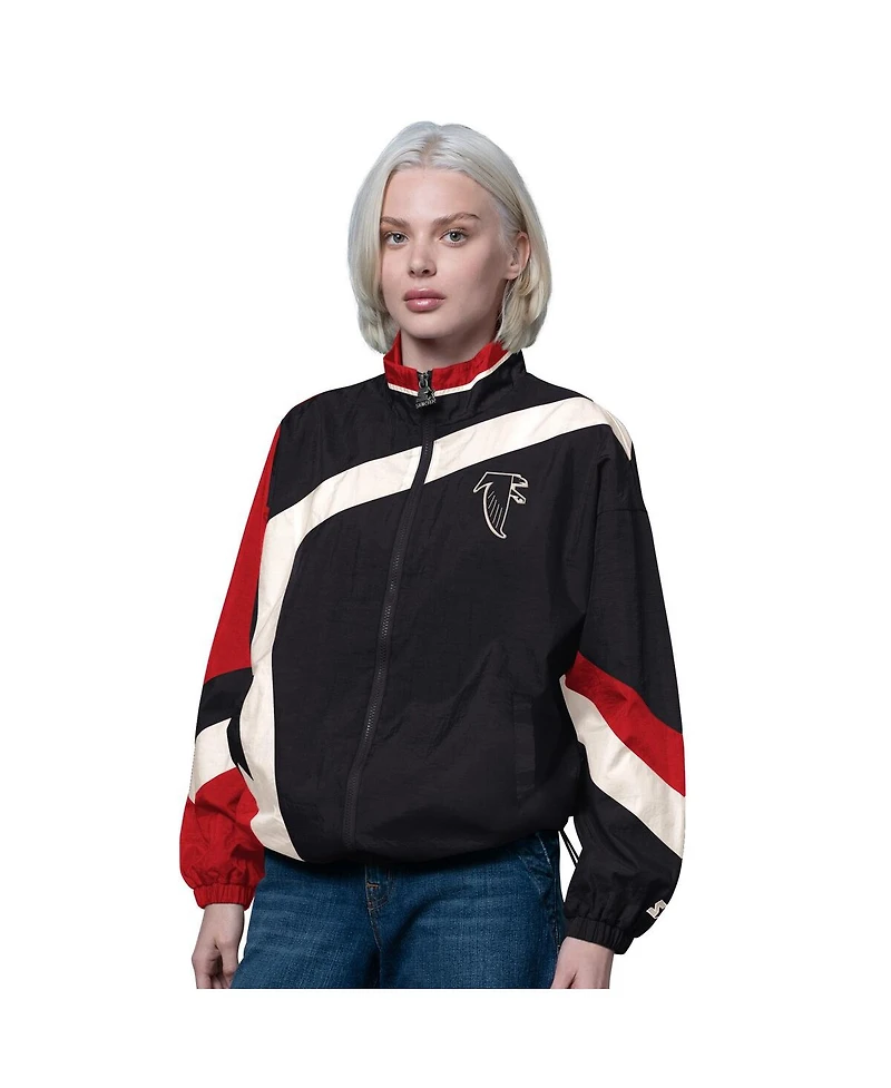 Starter Women's Black/Red Atlanta Falcons 1st Quarter Full-Zip Windbreaker Jacket