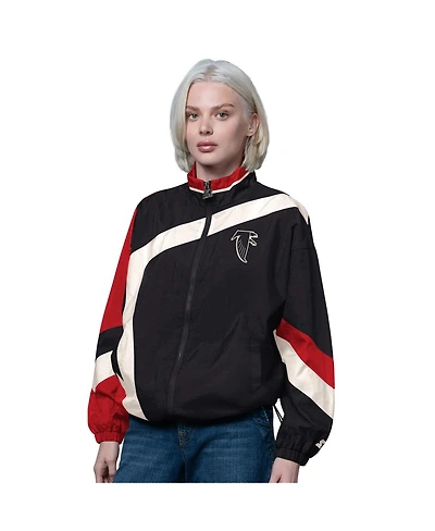 Starter Women's Black/Red Atlanta Falcons 1st Quarter Full-Zip Windbreaker Jacket