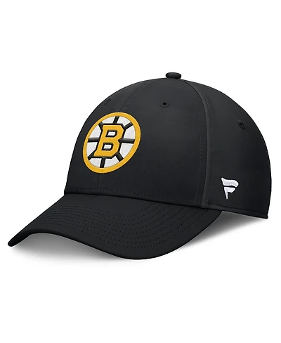 Fanatics Men's Black Boston Bruins Primary Logo Flex Hat