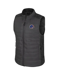 Colosseum Men's Charcoal Boise State Broncos Nightman Full-Zip Puffer Vest