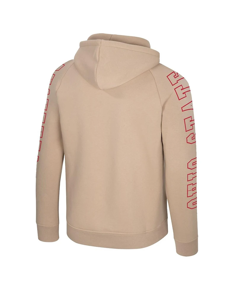 Colosseum Men's Tan Ohio State Buckeyes Big Break Raglan Hoodie