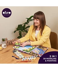Wise Elk Okto Air-Dry Clay 3D Painting Kit – Kit Lemon Weekend (11.8 x 15.7 in)