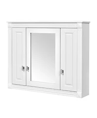 Casainc Wall-Mounted Bathroom Cabinet with Mirror and 4 Adjustable Shelves, Bathroom Storage Solution