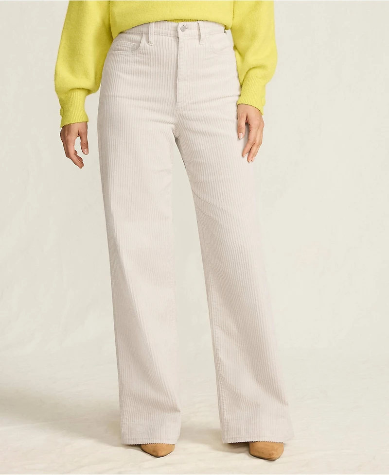 Lands' End Women's High Rise Wide Leg Corduroy Pants