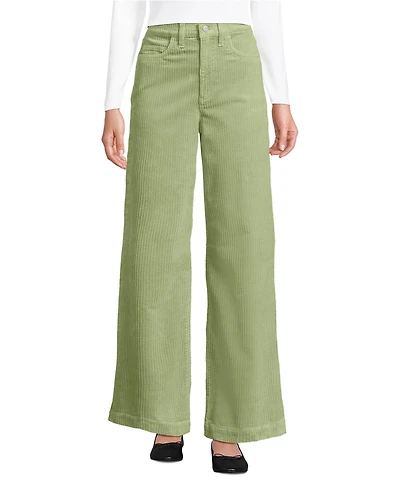 Lands' End Women's High Rise Wide Leg Corduroy Pants