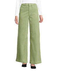 Lands' End Women's High Rise Wide Leg Corduroy Pants