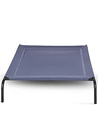 Gymax Large Dog Cat Bed Elevated Pet Cot Indoor Outdoor Camping Steel Frame Mat -Xl