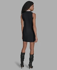 Bcbg Women's Mock Neck Front Zip Dress