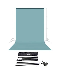 Savage Widetone Seamless Background Paper, 86" wide x 36' Sky Blue, #2 - Bundle With Flashpoint 10' Background Support System Air Cushioned,