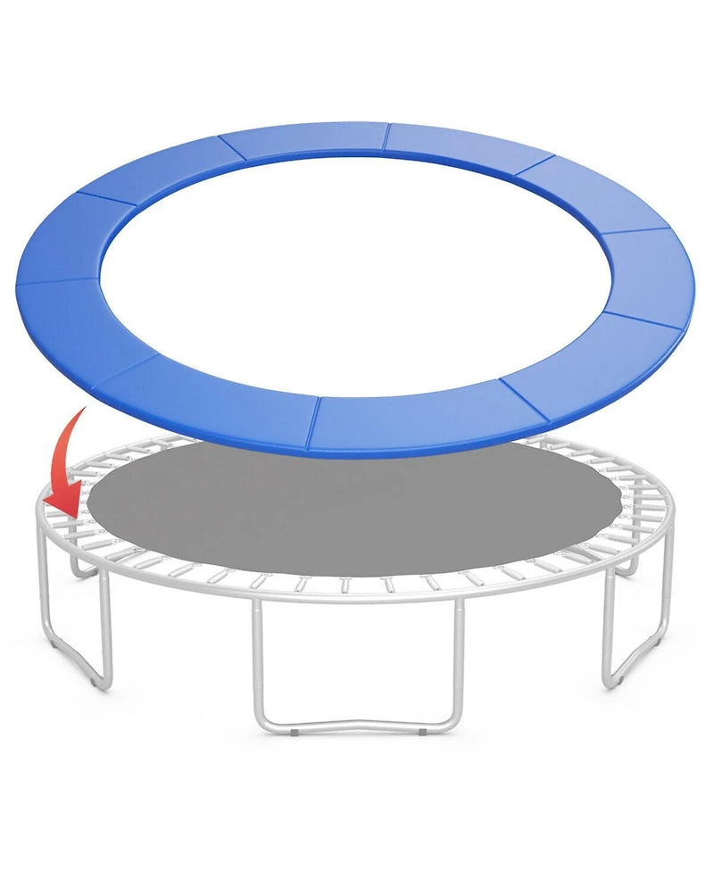 Gymax 12FT Trampoline Replacement Safety Pad Bounce Frame Waterproof Spring Cover