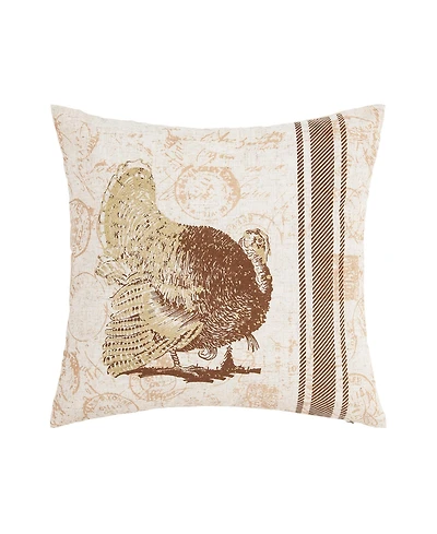 Thanksgiving Turkey Printed Accent Throw Pillow 18" x 18"