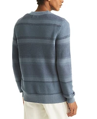 Nautica Men's Striped Long Sleeve Sweater
