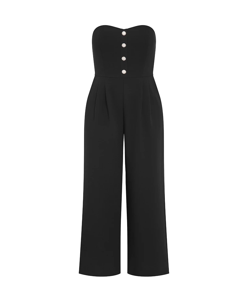 City Chic Women's Alexi Strapless Jumpsuit