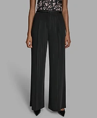 Bcbg Women's Pinstripe High Rise Wide Leg Pants