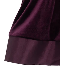 Rare Editions Baby Girls 2-Piece Velvet Cap Sleeves Bodice Dress and Diaper Cover Set