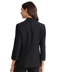Jones New York Women's Notched Collar Jacket with Rolled Sleeves