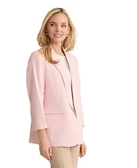 Jones New York Women's Notched Collar Jacket with Rolled Sleeves
