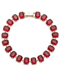 Lauren Ralph Lauren Gold-Tone Glass Siam Stone Tennis Flex Bracelet