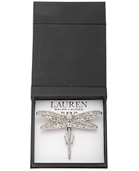 Lauren Ralph Lauren Silver-Tone Crystal Dragonfly Pin