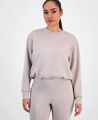 I.n.c. International Concepts Petite Crewneck Bubble-Hem Top, Macy's Exclusive