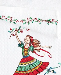 Fiesta Ballerina Holiday Holly Sprig 2-Pc. Kitchen Towel Set