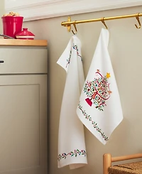 Fiesta Holiday Tree and Holly Sprig 2-Pc. Kitchen Towel Set