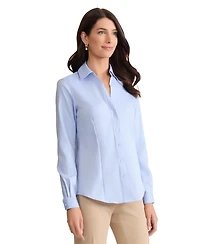 Jones New York Women's Easy Care Button Up Long Sleeve Blouse