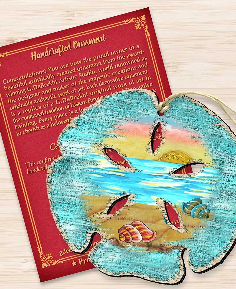 Designocracy Sand Dollar Wooden Ornament