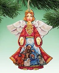 Designocracy Nativity Christmas Angel Ornament