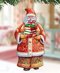 Designocracy Santa's Book Collection Ornament