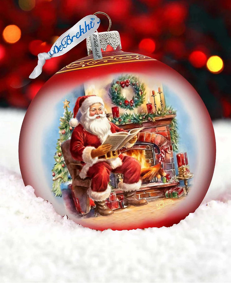 G. Debrekht Santa's Cozy Audit Le Glass Ornament