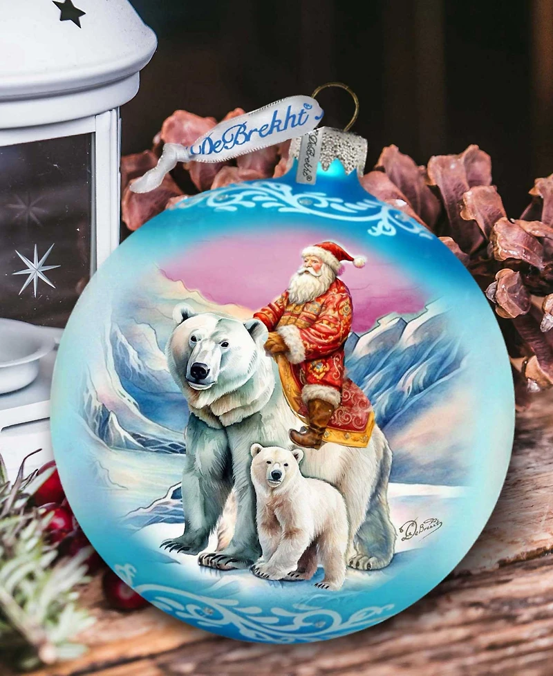 G. Debrekht Arctic Adventurer Le Glass Ornament