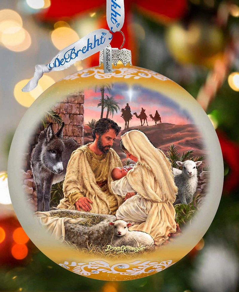 G. Debrekht A Miracle Is Born Le Glass Holiday Ornament