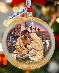 G. Debrekht A Miracle Is Born Le Glass Holiday Ornament