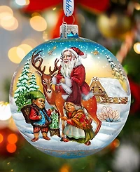 G. Debrekht Vintage Sleigh Ride Glass Holiday Ornament