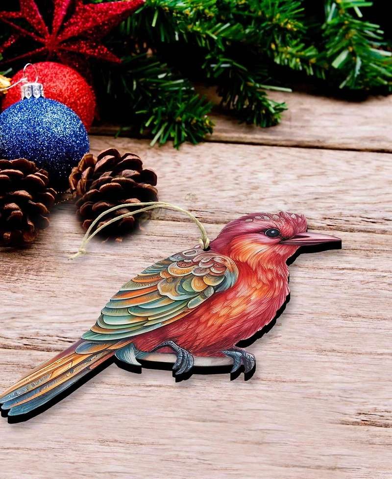 Designocracy Colorful Birds Holiday Ornaments, Set of 3