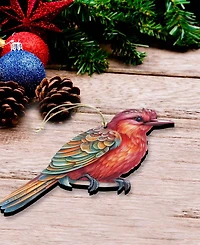 Designocracy Colorful Birds Holiday Ornaments, Set of 3