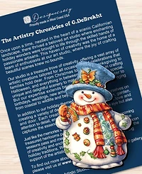 Designocracy Snowman Wooden Clip-on Ornaments, Set of 3