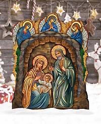 Designocracy Orthodox Nativity Outdoor Decor
