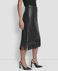 Dkny Women's Fringe Midi Skirt