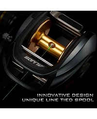 Piscifun Alijoz Baitcaster Fishing Reel, 300 Size, 33Lbs Max Drag, Freshwater & Saltwater Low Profile Casting Reel for Musky, 6.6:1/8.1:1 Gear Ratio