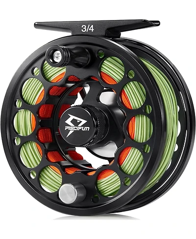 Piscifun Sword Fly Fishing Reel with Cnc Machined Aluminum Alloy Housing, 3/4, 5/6, 7/8, 9/10 Weights