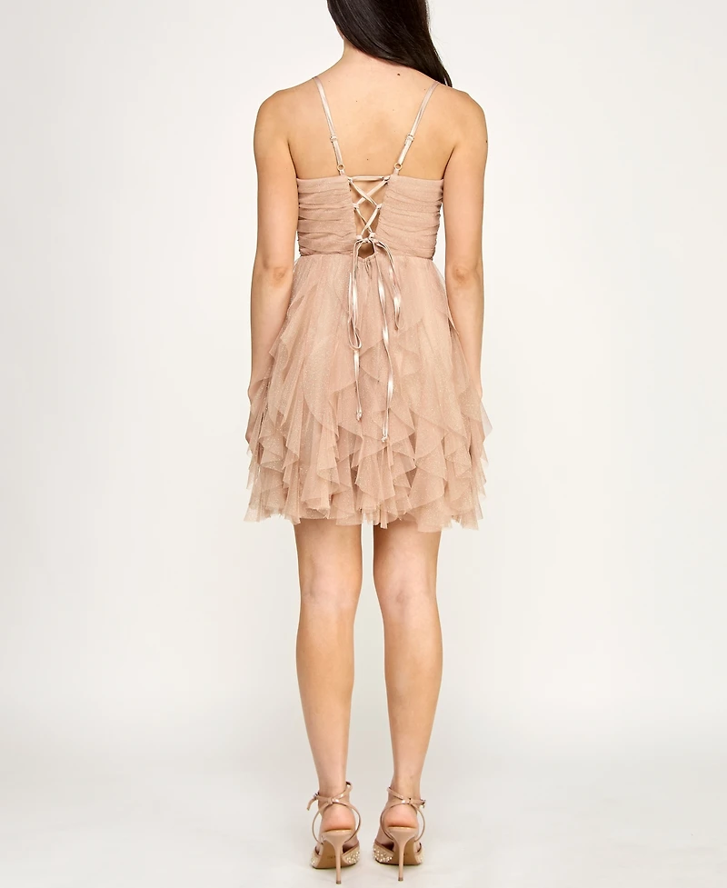 pear culture Women's Strappy Key Hole Front Dress