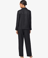 Lauren Ralph Women's Notch Collar and Long Pant Pajama Set