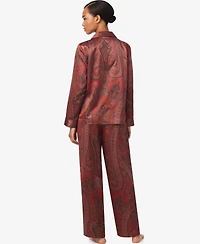 Lauren Ralph Women's Notch Collar and Long Pant Pajama Set