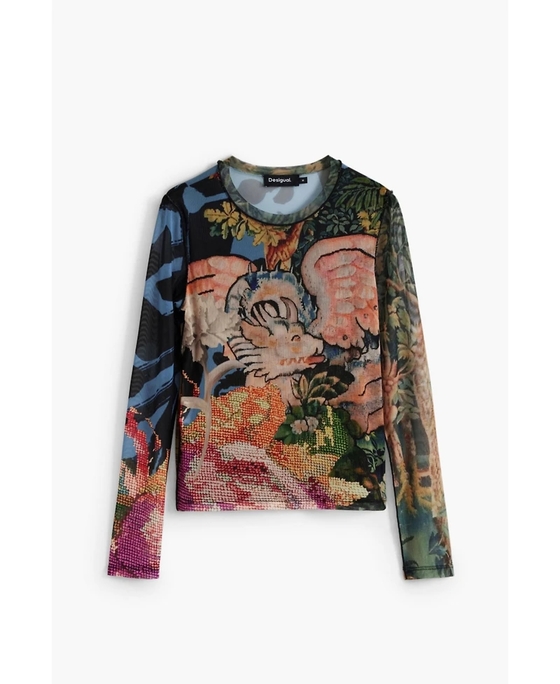 Desigual Women's T-shirt designed by Mr. Christian Lacroix