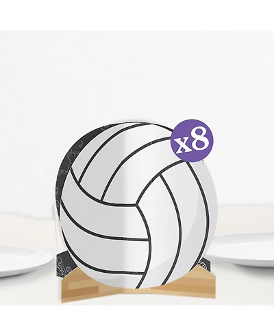 Big Dot of Happiness Freestanding 3D Volleyball Centerpiece Table Decorations
