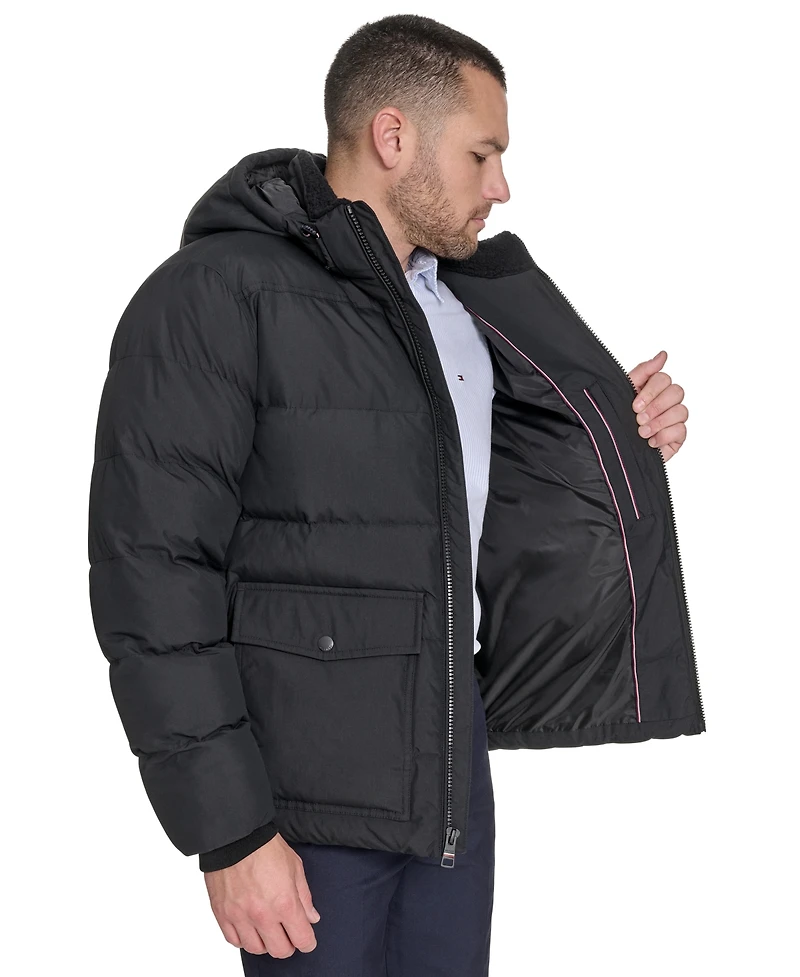 Tommy Hilfiger Men's Two Pocket Hooded Puffer Jacket