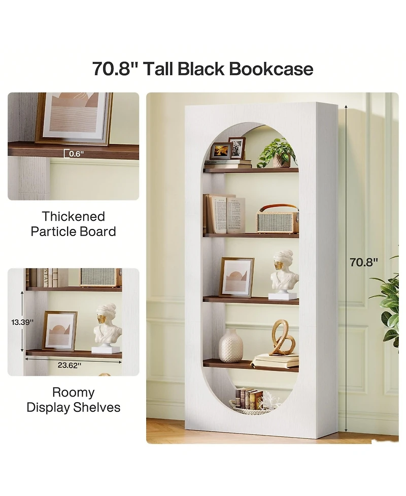 Tribesigns 5-Tier Kitchen Pantry Shelf, 70.8" Tall Industrial Storage Organizer with Open Shelves